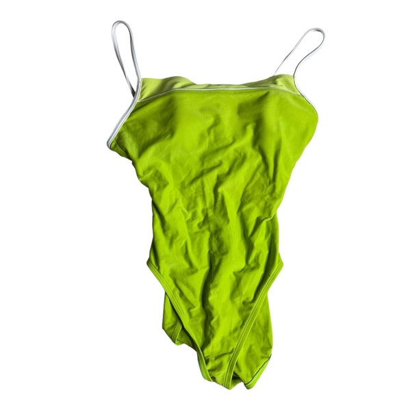 Victoria’s Secret Vintage 90s Set Neon Green One Piece & Cover-up 34D & Medium - Picture 3 of 10